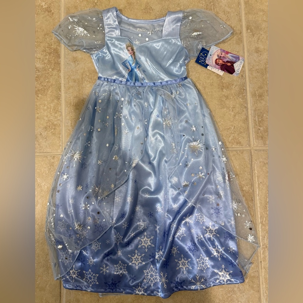 Disney Frozen Blue Elsa Costume NWT